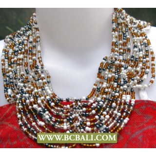 Multi Beads Buterfly Necklaces Chockers